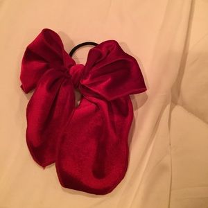 Red velvet hair tie